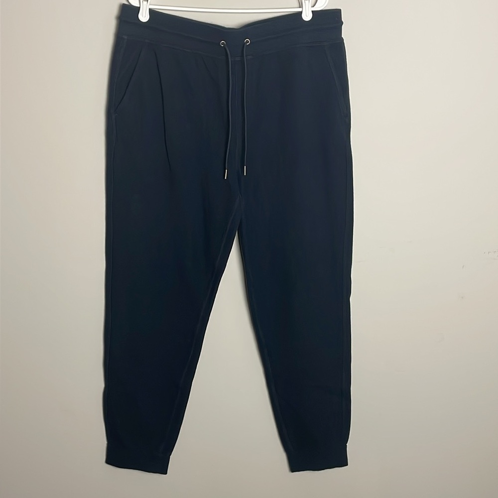 Brooks Brothers Navy Blue Drawstring Joggers- front pockets- Large